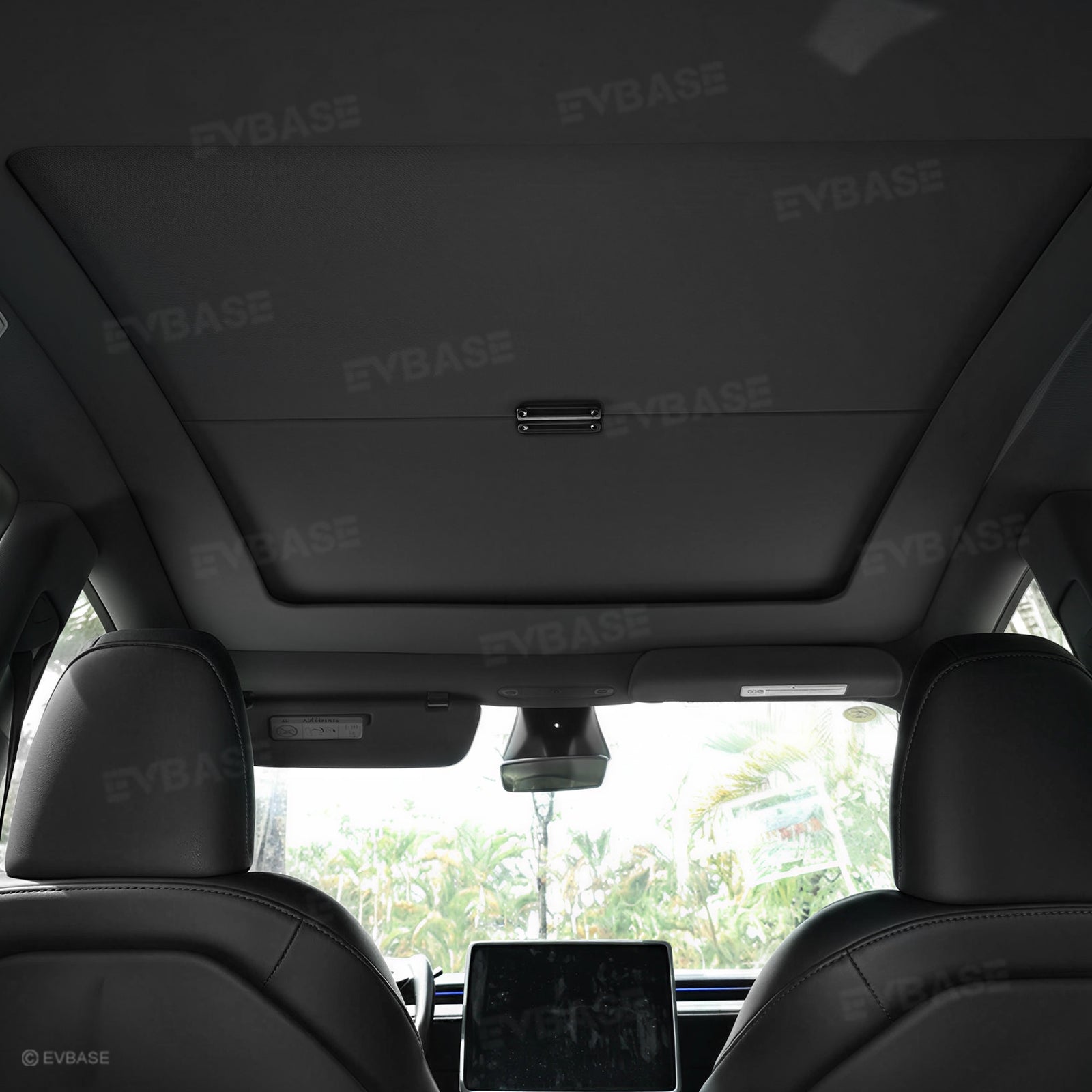 Model Y Juniper Retractable Sunshade for Tesla Glass Roof Sunshade With Roll Fabric Style Heat Insulation UV Protection