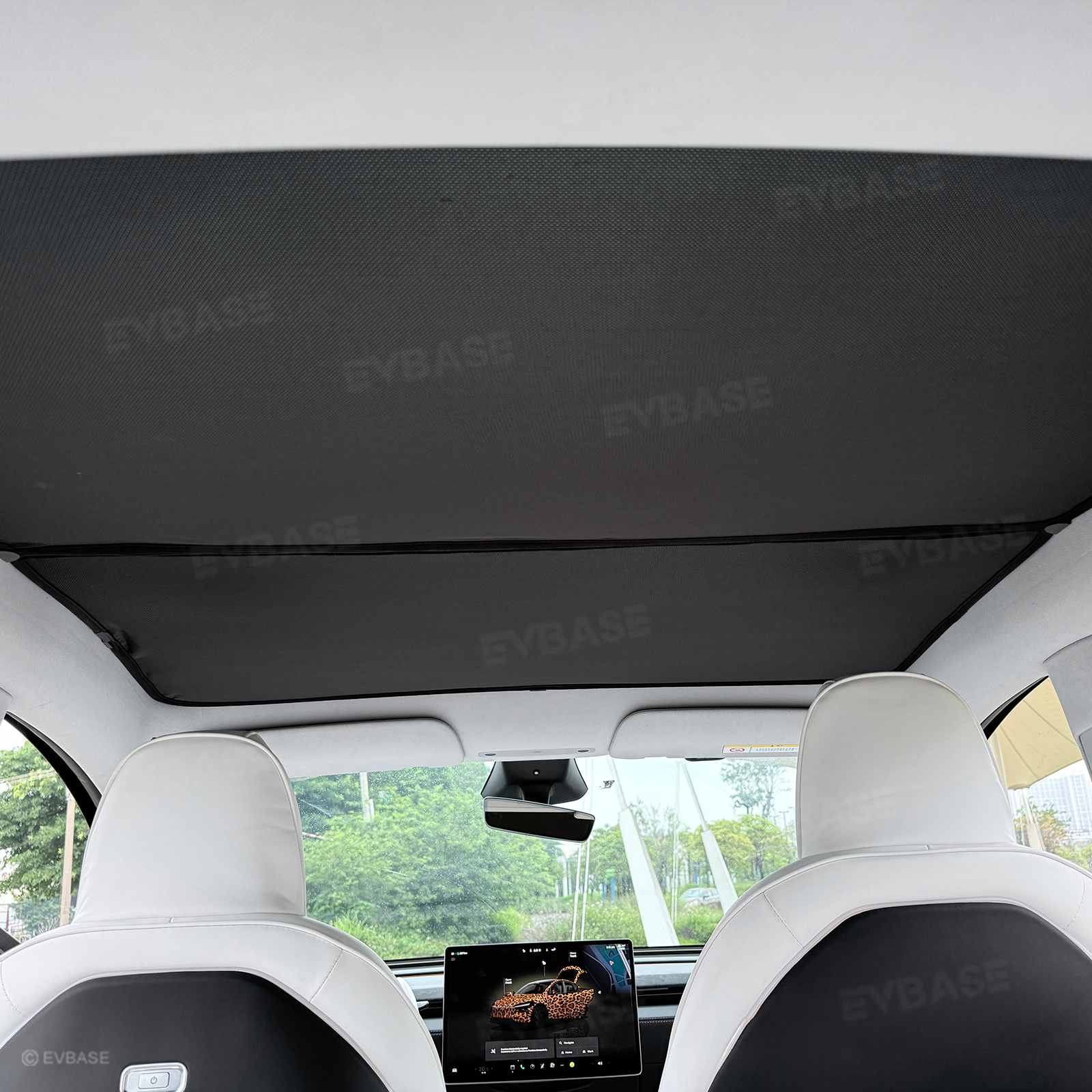 Model Y Juniper/ 3 Highland Glass Roof Sunshade Heat Insulation UV Protection Sun Visor OEM-Style Sunroof & Rear Window Sun Shade