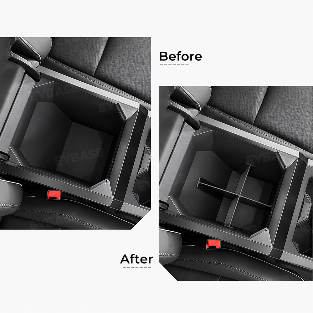 Cybertruck Armrest Storage Box Divider Armrest Section Divider Organizer