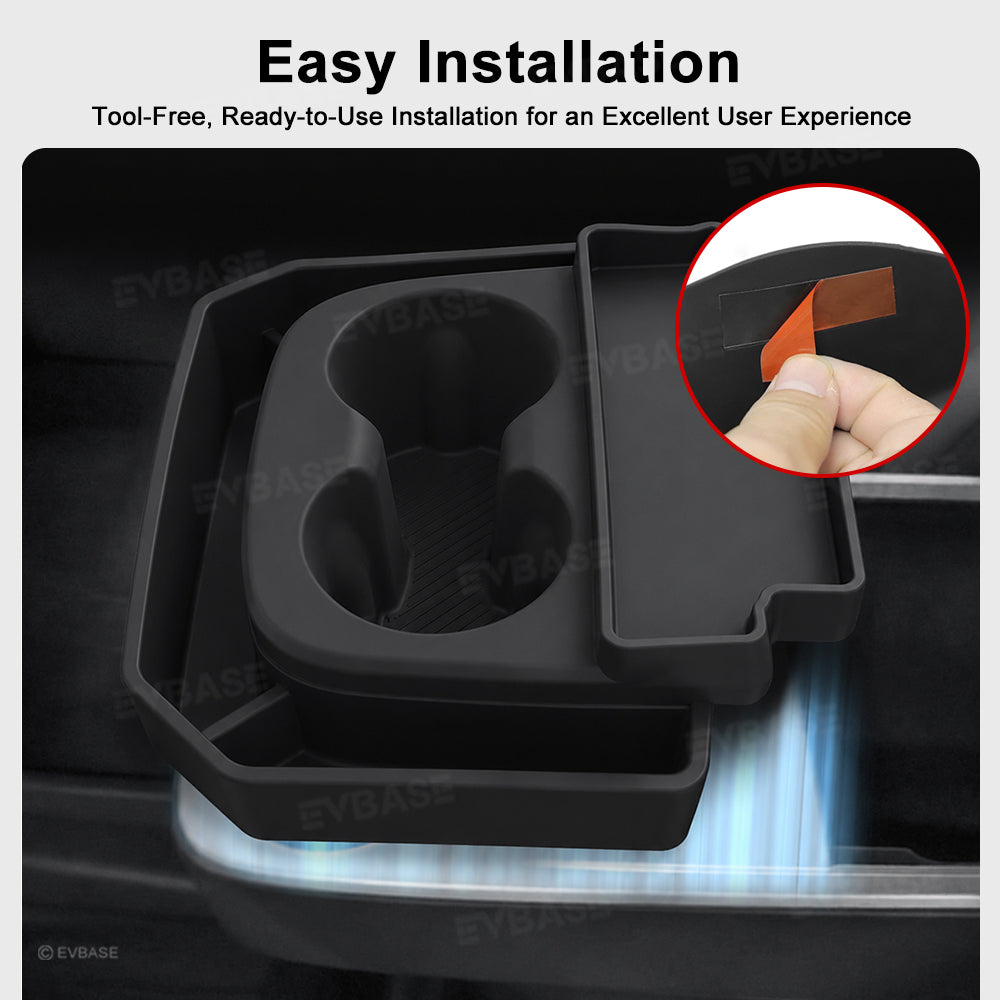 Model Y Juniper Standard Silicone Cup Holder Organizer Anti-Rattle Center Console Storage Organizer Tray