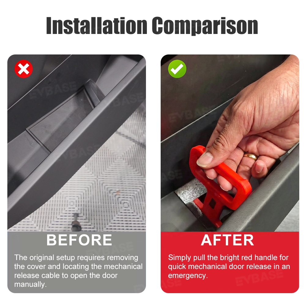 Cybertruck Rear Emergency Door Release Handles Safety Emergency Escape Pull Tabs