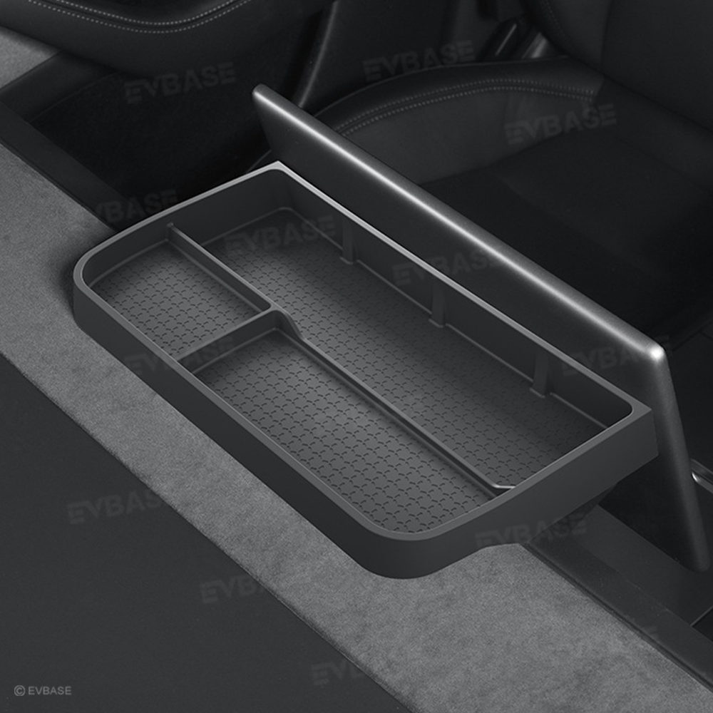 Model Y Juniper/ 3 Highland Dashboard Organizer Dual-Layer Behind-Screen Storage Tray with Non-Slip Design