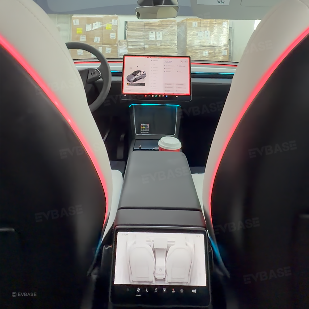 Model Y/3 Backseat Ambient Lighting Seat Back Neon Lights Interior Lighting Upgrade