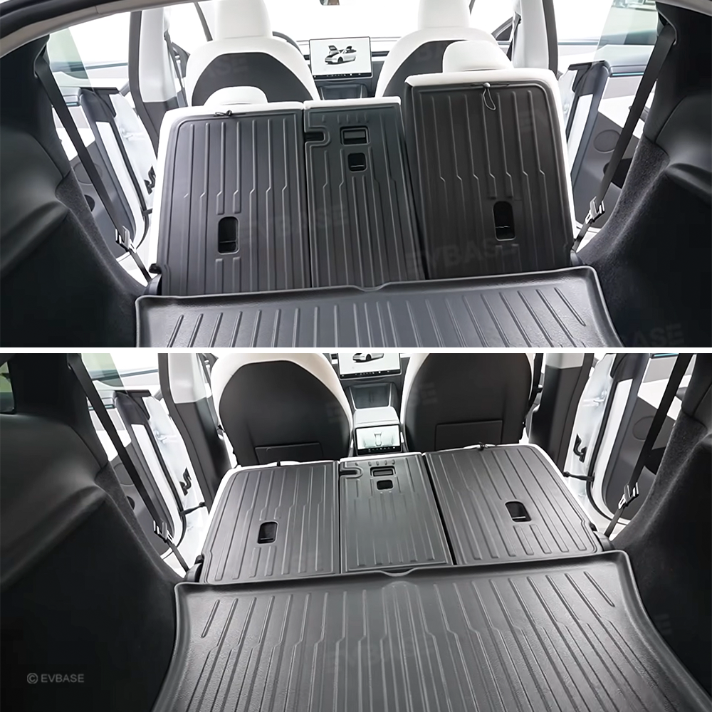 Model Y Juniper Floor Mat TPE Anti-Slip Trunk Mat Cargo Liner Back Seat Cover All Weather Protection