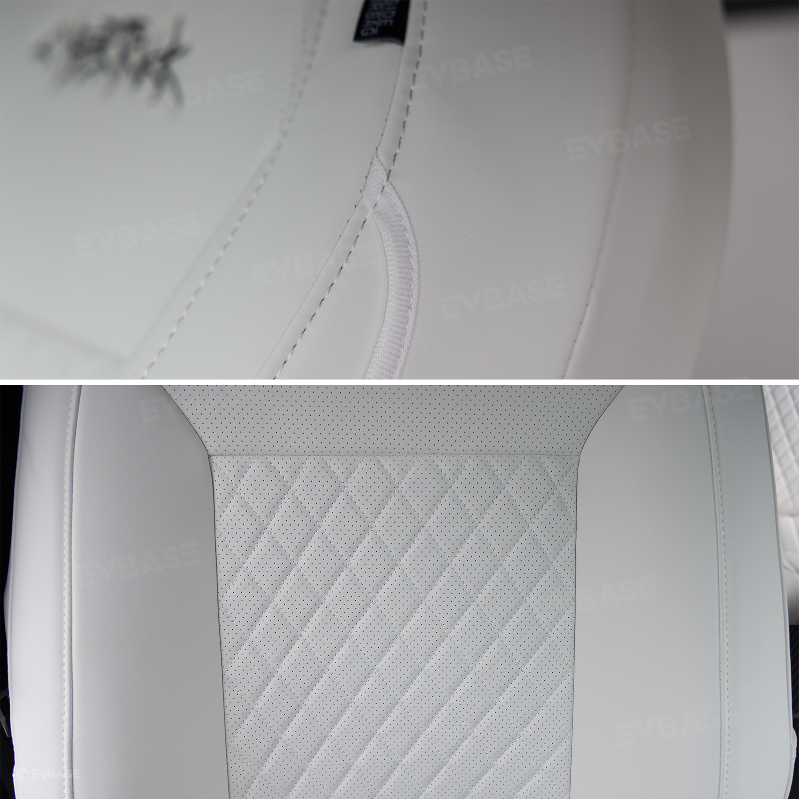 Cybertruck Seat Covers NAPPA Leather Custom Full Coverage Seat Protector Airbag Compatible with Diamond Quilted Design