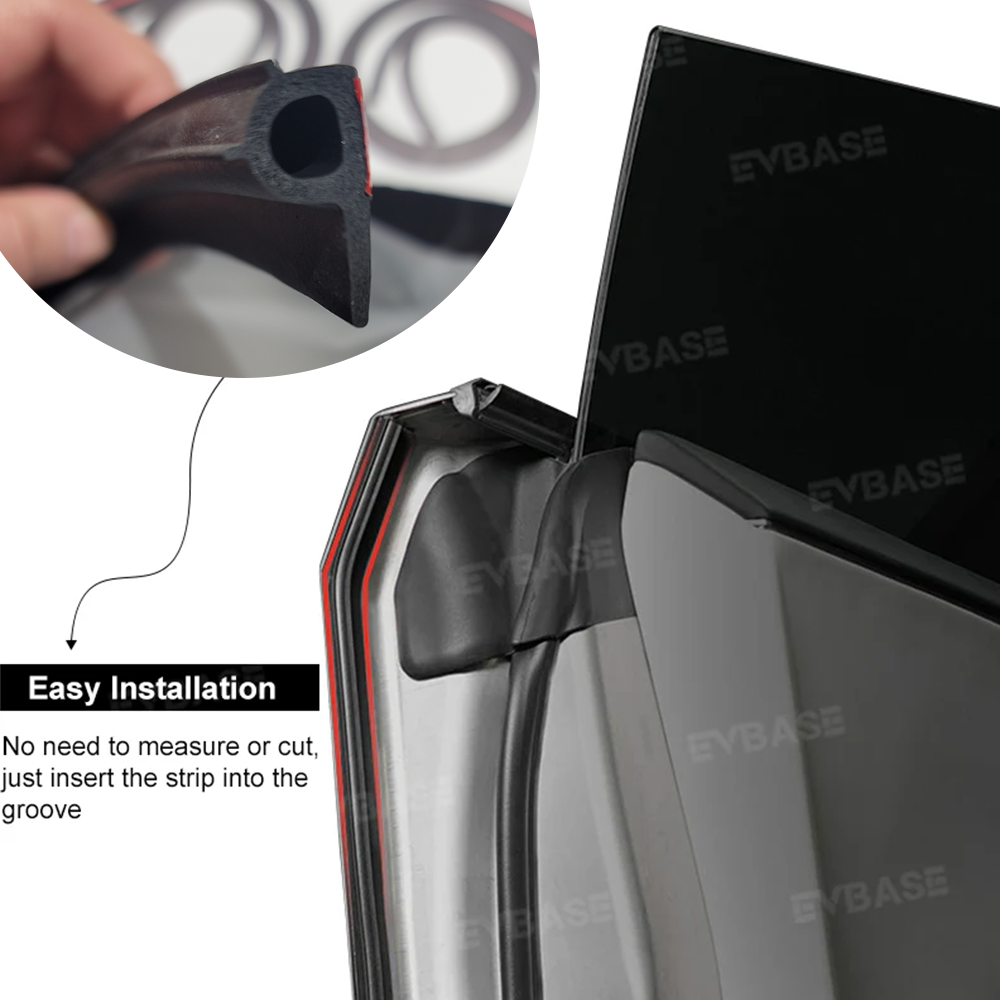 Tesla Cybertruck Door Seal Strip Anti-Collision Protector Shock Absorber Edge Guards 4PCS