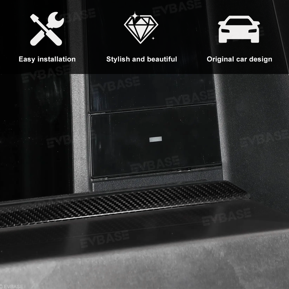 Cybertruck Window Molding Real Carbon Fiber Exterior Window Trim Overlays