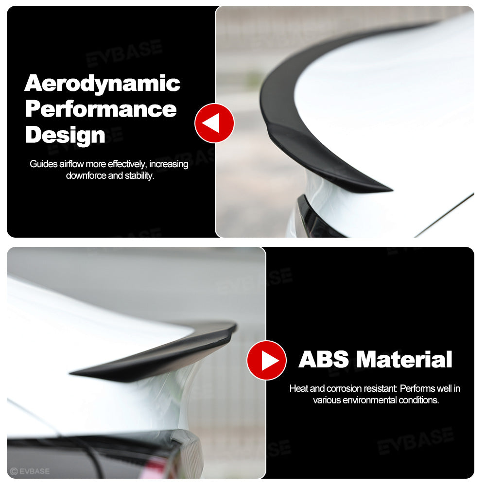 Tesla Model 3 Highland Spoiler Wing Performance OEM Style ABS Rear Trunk Lid Splitter