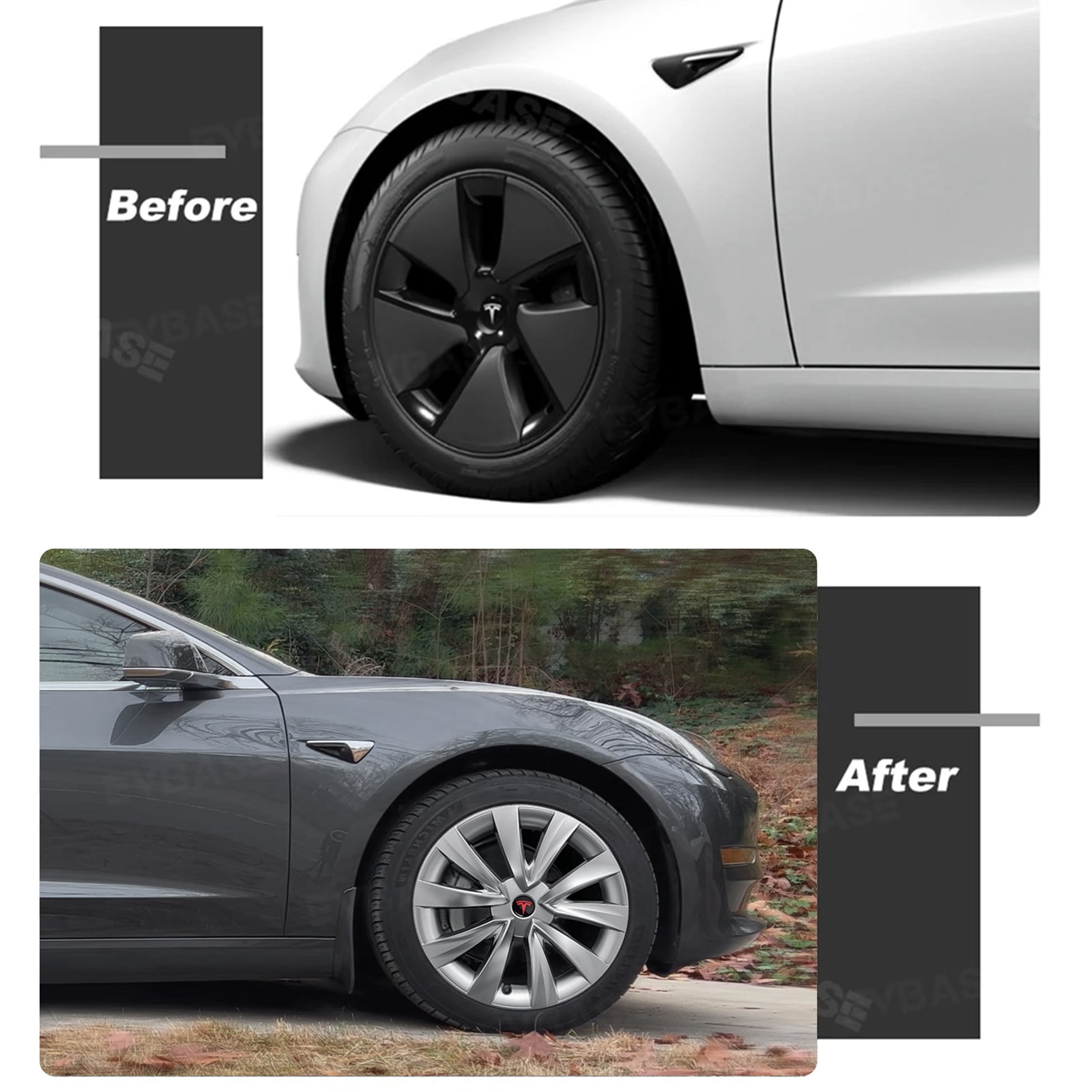 Tesla Model 3 Wheel Covers 18inch Model 3 Hub Caps Inspired by Model 3 Sport Wheels 2021-2023.10
