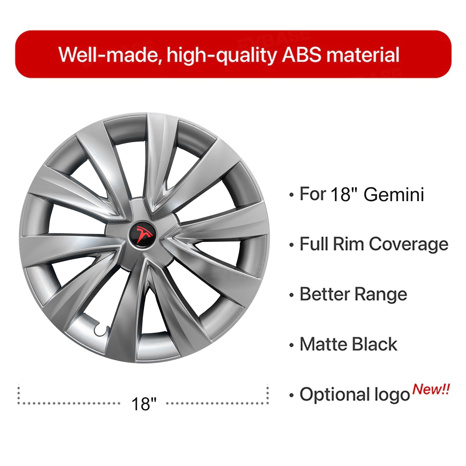 Tesla Model 3 Wheel Covers 18inch Model 3 Hub Caps Inspired by Model 3 Sport Wheels 2021-2023.10