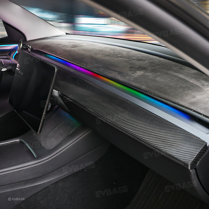 FDAIUN for Tesla Model 3 Model Y 17-22 Dashboard Cover Wrap Dash Trim FDAIUN for Tesla Model 3 Model Y 17-22 Dashboard Cover Wrap Dash Trim