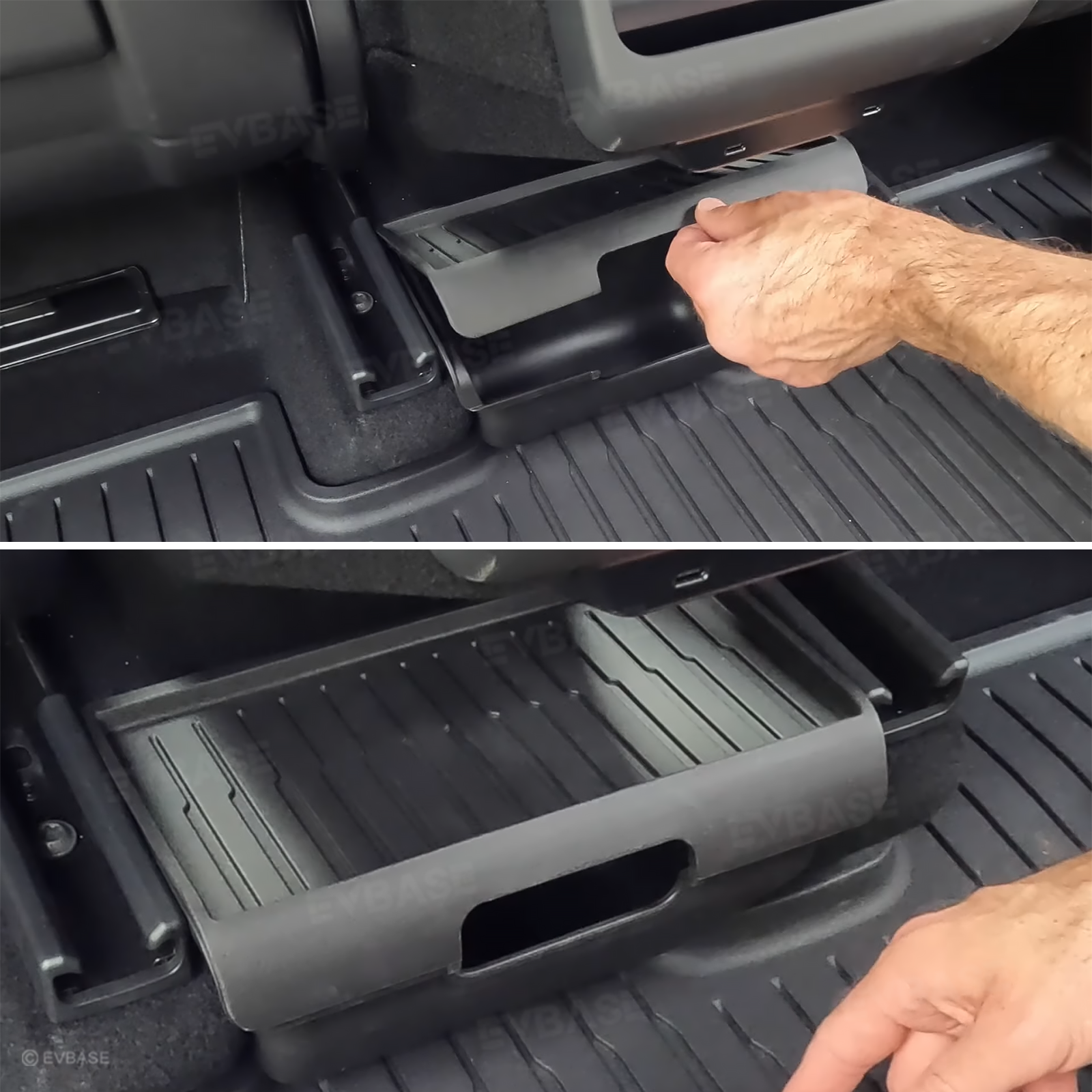 Model Y Juniper Trunk Side Storage Box & Side Door Organizer Tray & Rear Seat Trash Can