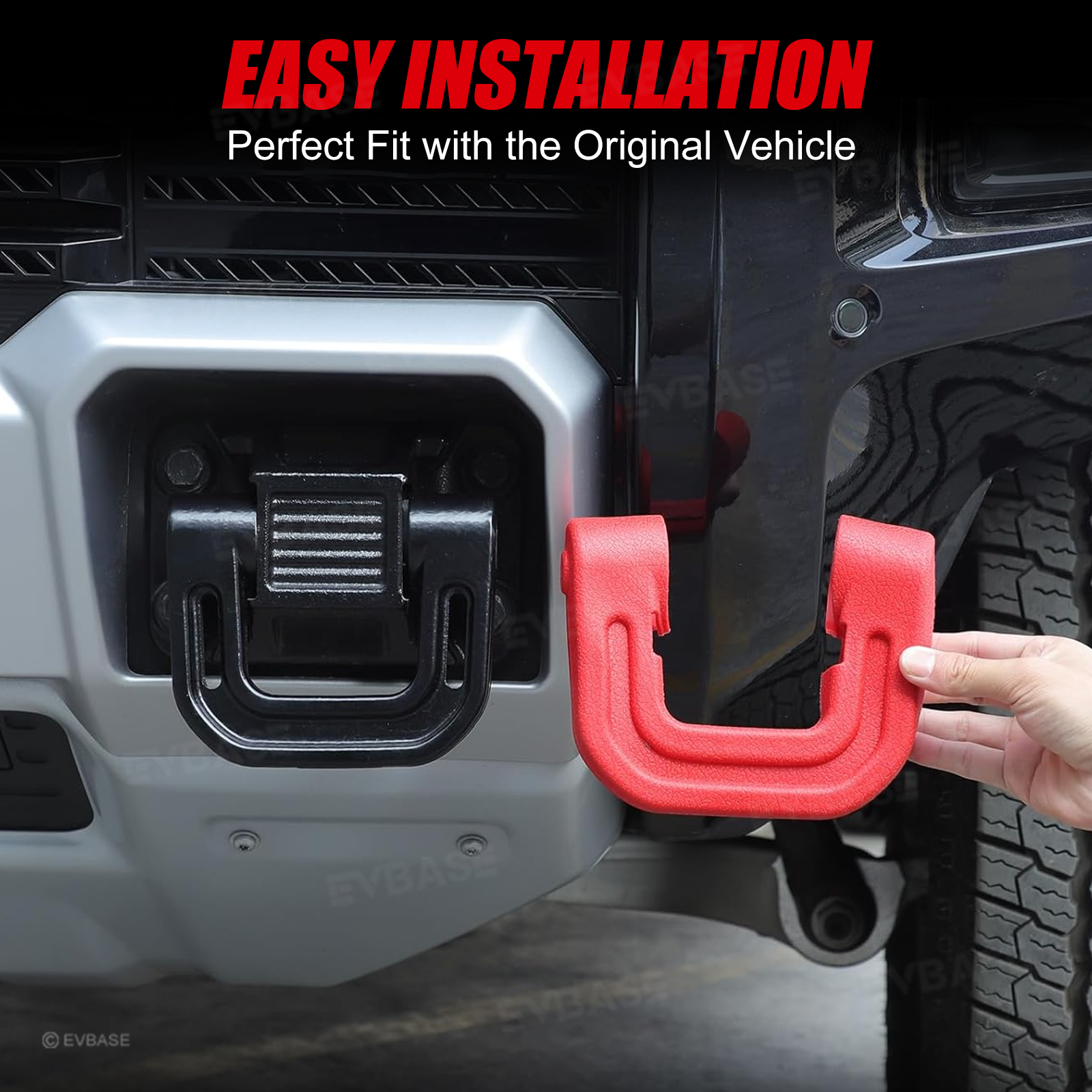 Tow Hook Covers for GMC Hummer EV Front Rear Bumper Performance D-ring Recovery Hook 3PCS