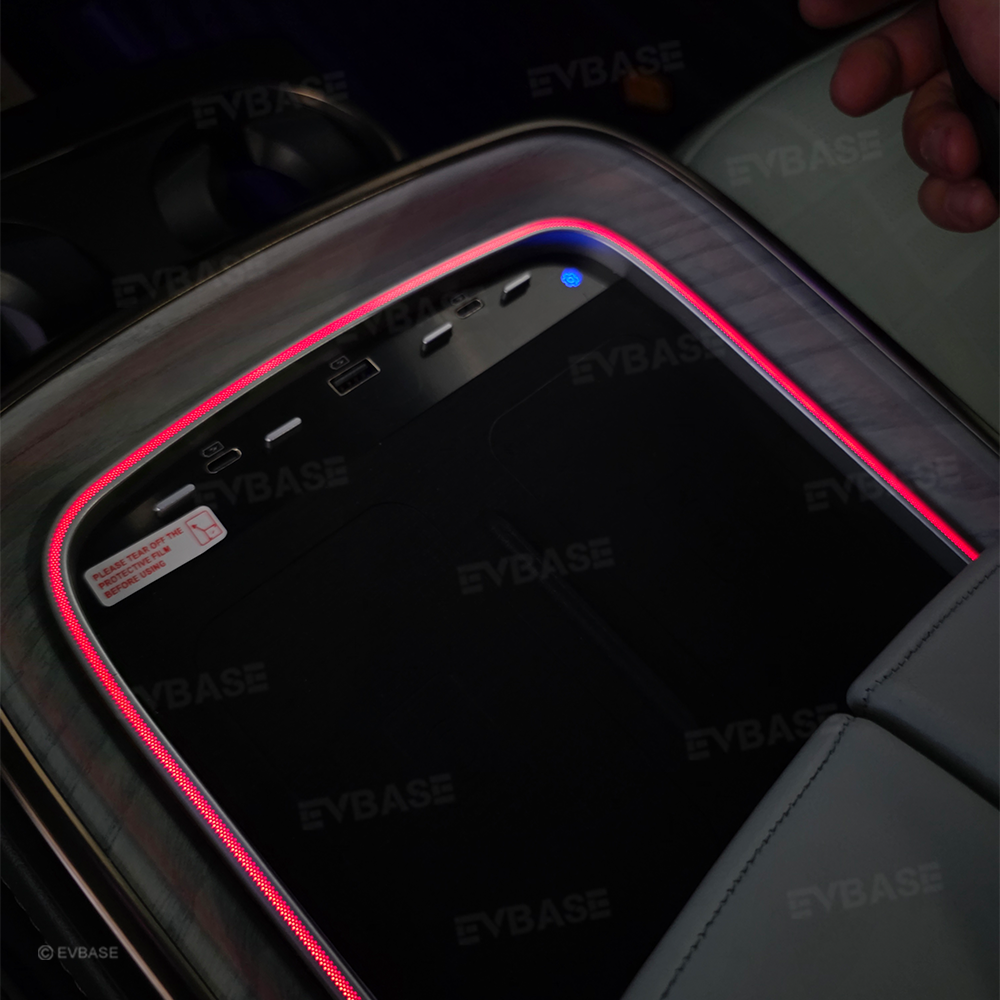 Upgraded Wireless Charger 2.0 for Rivian R1S/R1T Center Console Armrest Dual Phone Charging Pad with Ambient Lighting