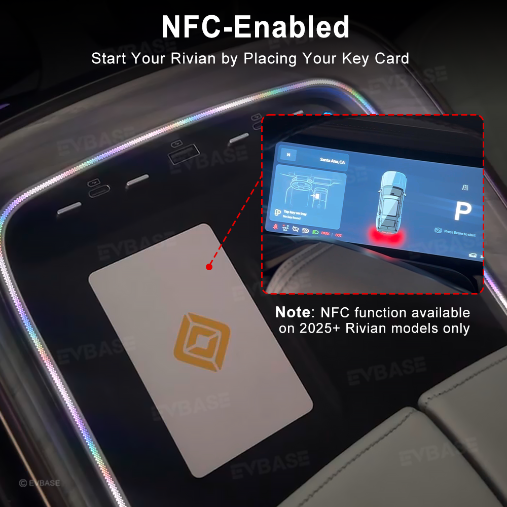 Upgraded Wireless Charger 2.0 for Rivian R1S/R1T Center Console Armrest Dual Phone Charging Pad with Ambient Lighting