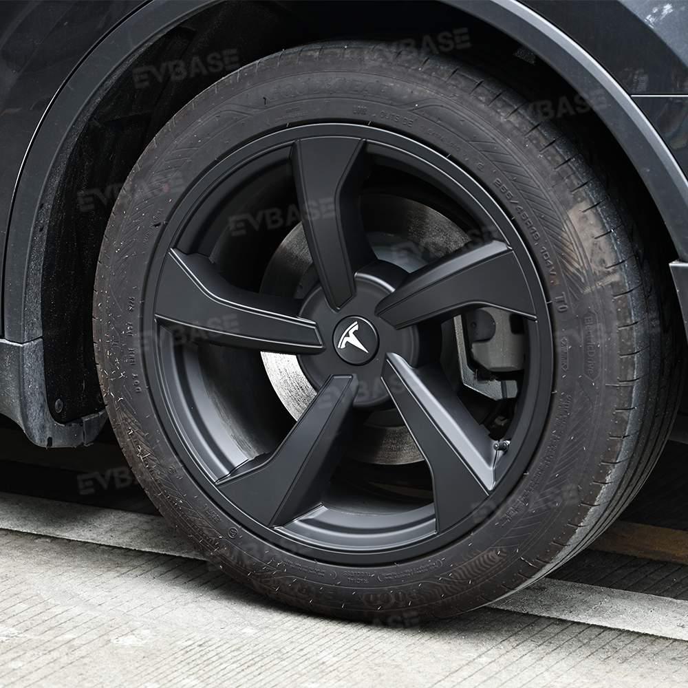 Wheel Covers for Model Y Juniper 19’’ Crossflow Wheels OEM-Style Black Wheel Caps 4PCS