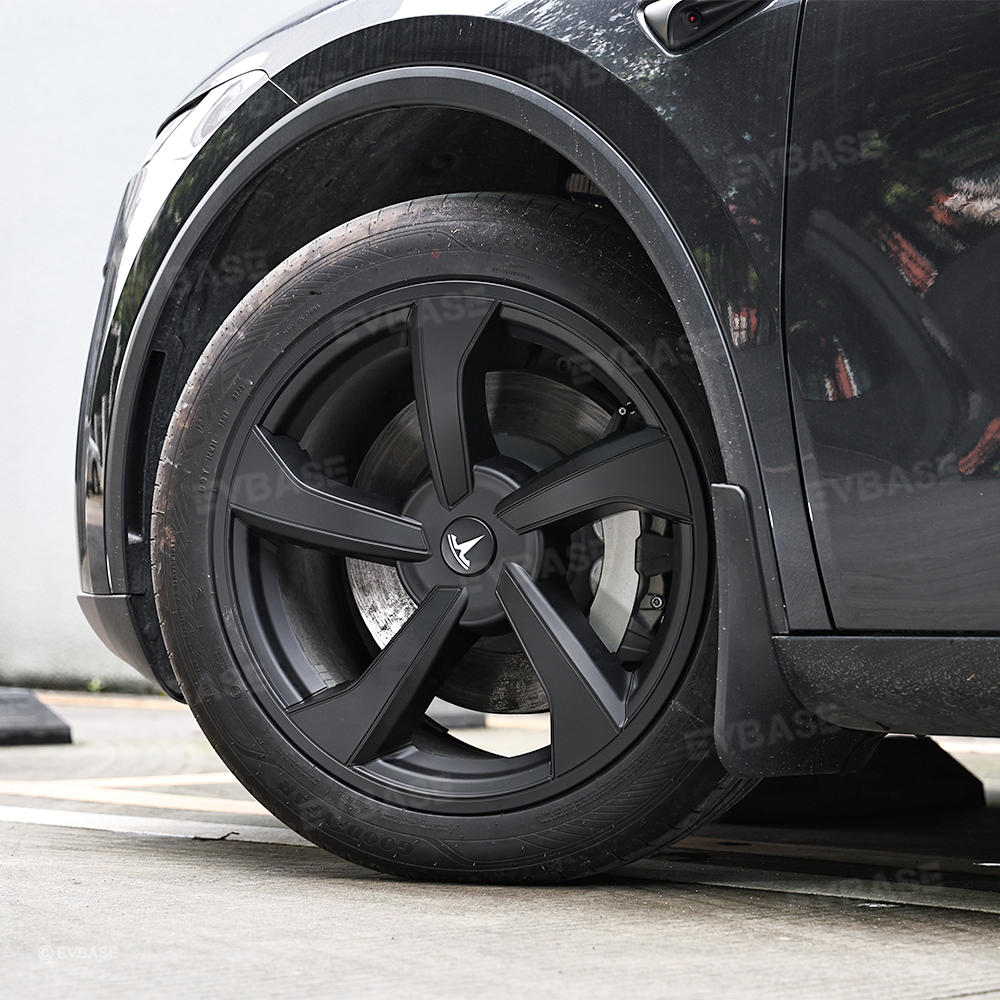 Wheel Covers for Model Y Juniper 19’’ Crossflow Wheels OEM-Style Black Wheel Caps 4PCS