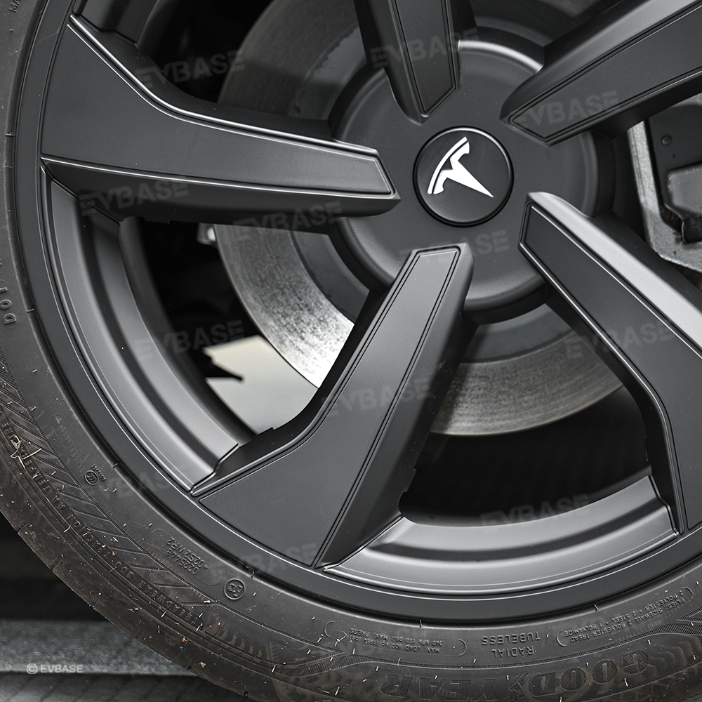 Wheel Covers for Model Y Juniper 19’’ Crossflow Wheels OEM-Style Black Wheel Caps 4PCS