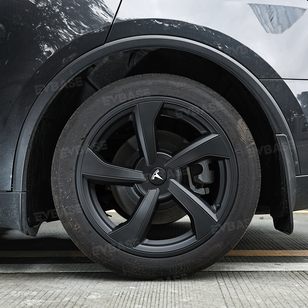 Wheel Covers for Model Y Juniper 19’’ Crossflow Wheels OEM-Style Black Wheel Caps 4PCS