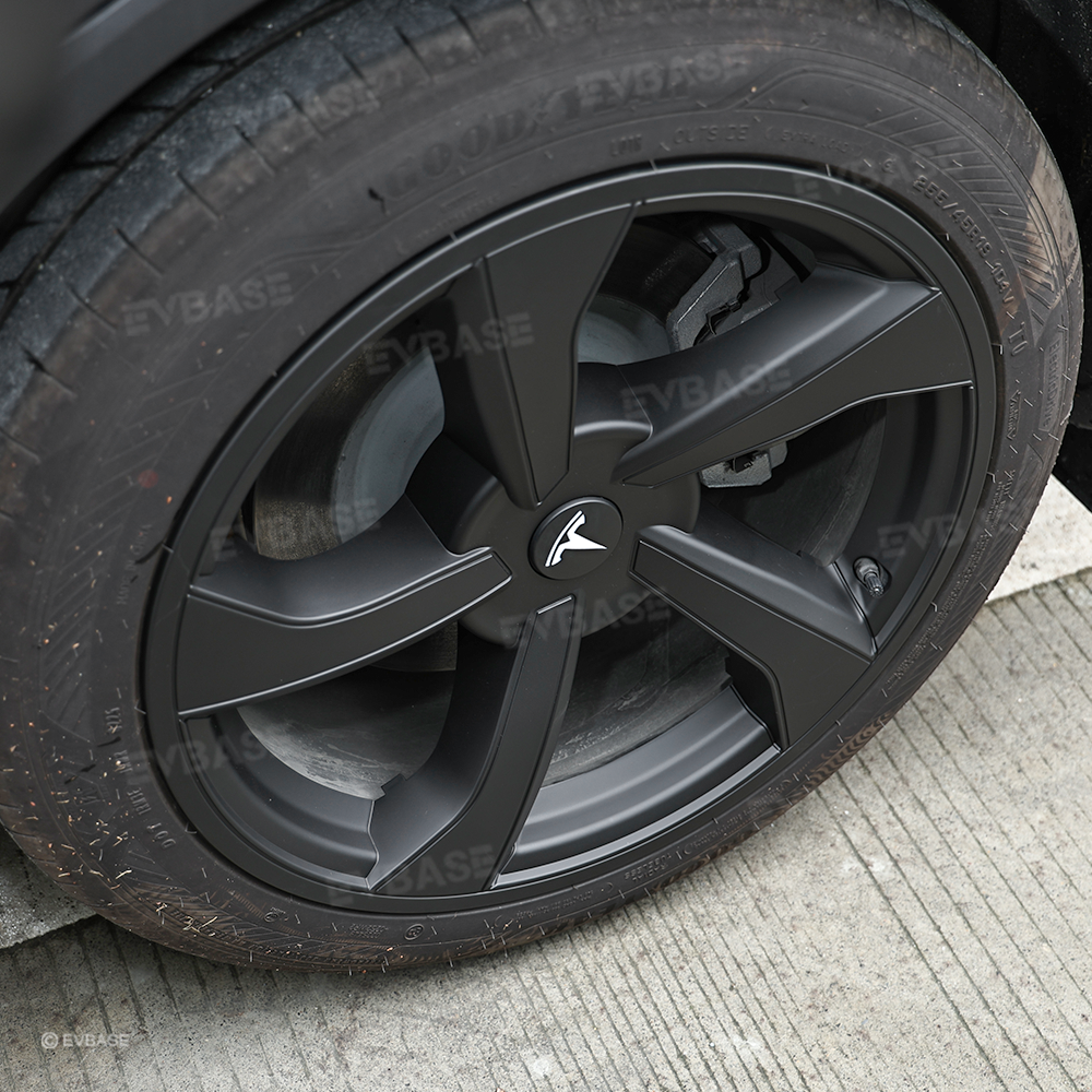 Wheel Covers for Model Y Juniper 19’’ Crossflow Wheels OEM-Style Black Wheel Caps 4PCS