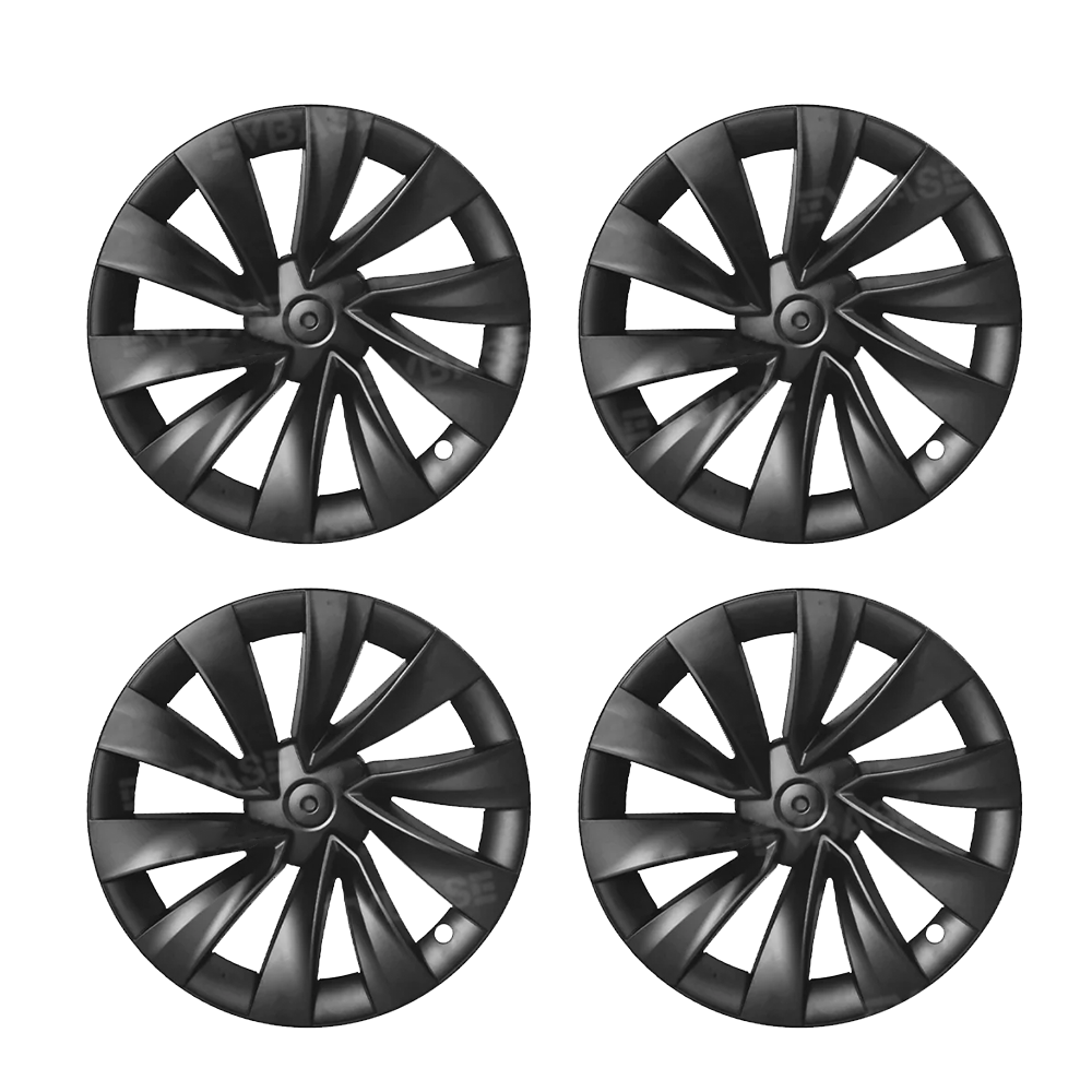 Wheel Covers for Tesla Model Y Juniper 20 Inch Helix 2.0 Wheels Matte Black Wheel Hubcaps