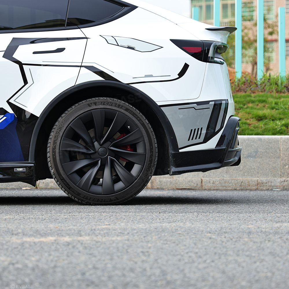 Wheel Covers for Tesla Model Y Juniper 20 Inch Helix 2.0 Wheels Matte Black Wheel Hubcaps