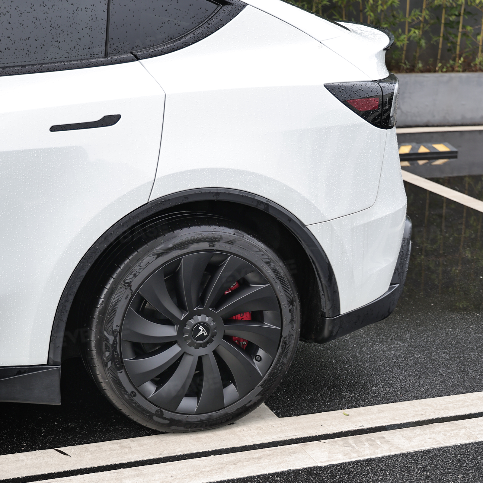 Wheel Covers for Tesla Model Y Juniper 19" Crossflow Wheels Überturbine Style Hubcaps Upgrade 2.0