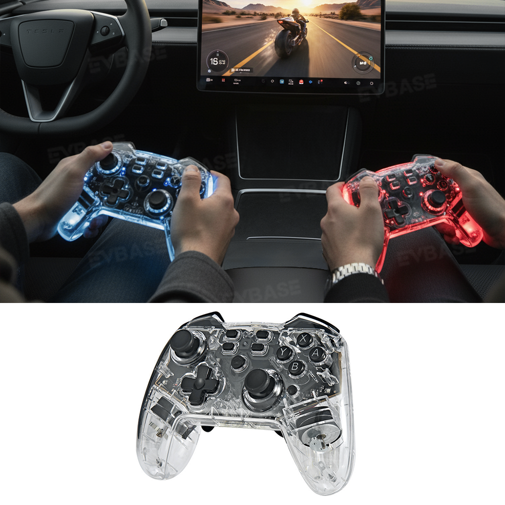 Wireless RGB Bluetooth Gaming Controller Gamepad for Tesla Model Y Juniper & 3/Y/S/X/Cybertruck