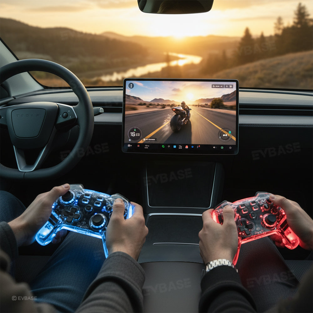 Wireless RGB Bluetooth Gaming Controller Gamepad for Tesla Model Y Juniper & 3/Y/S/X/Cybertruck