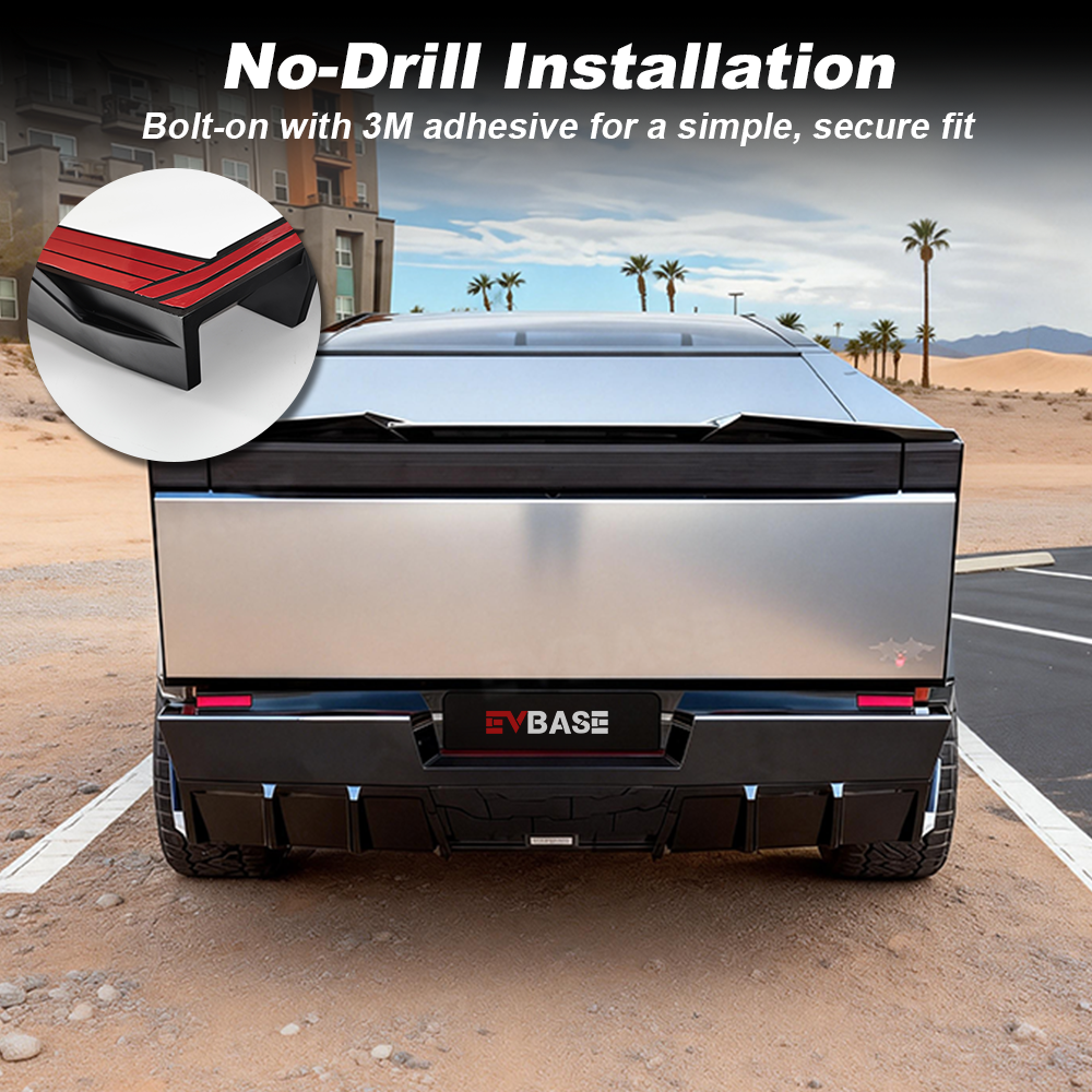 Cybertruck Rear Diffuser ABS Rear Bumper Lip Side Splitter Extension for Tesla