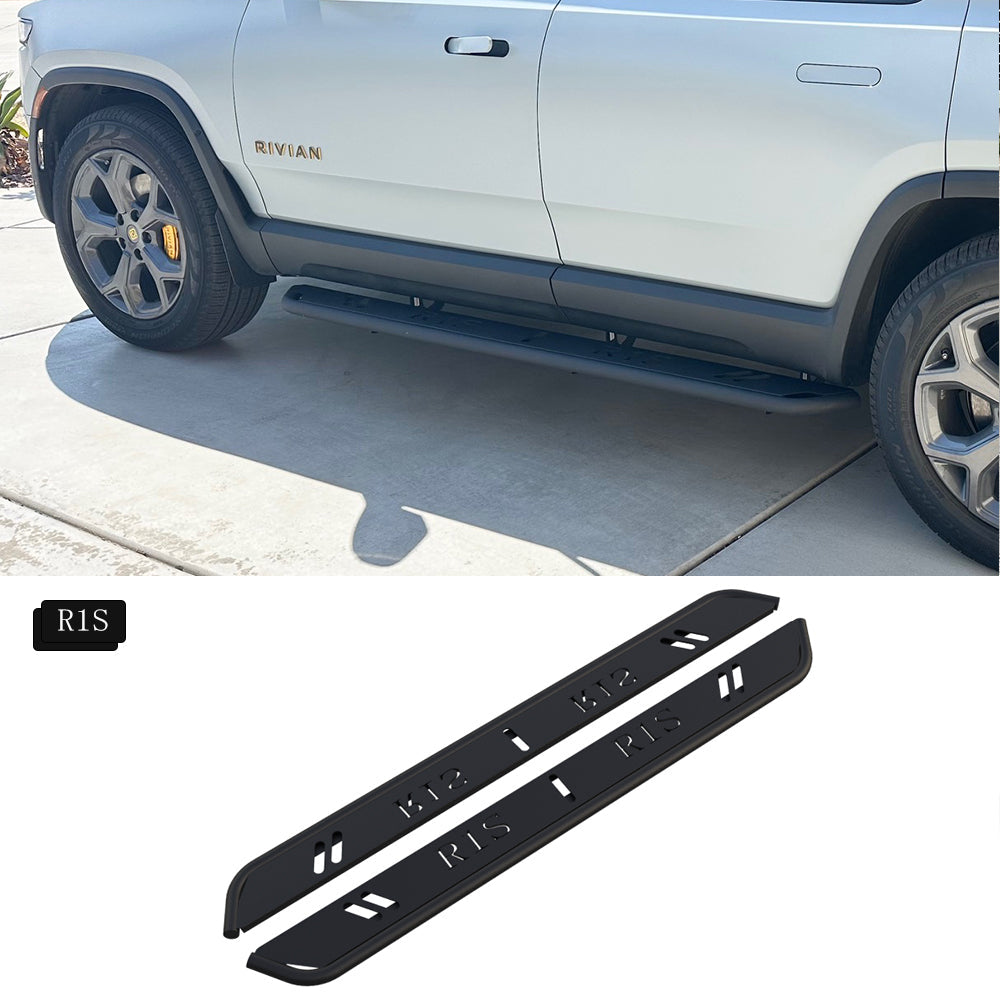 Running Boards for Rivian R1T/R1S Side Steps Nerf Bars with Letters Exterior Off-Road Accessories
