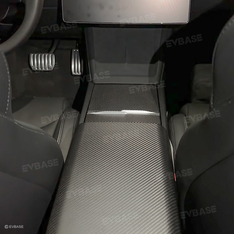 Model 3 Highland Real Carbon Fiber Center Console Sticker Protector for Tesla Interior Accessories EVBASE