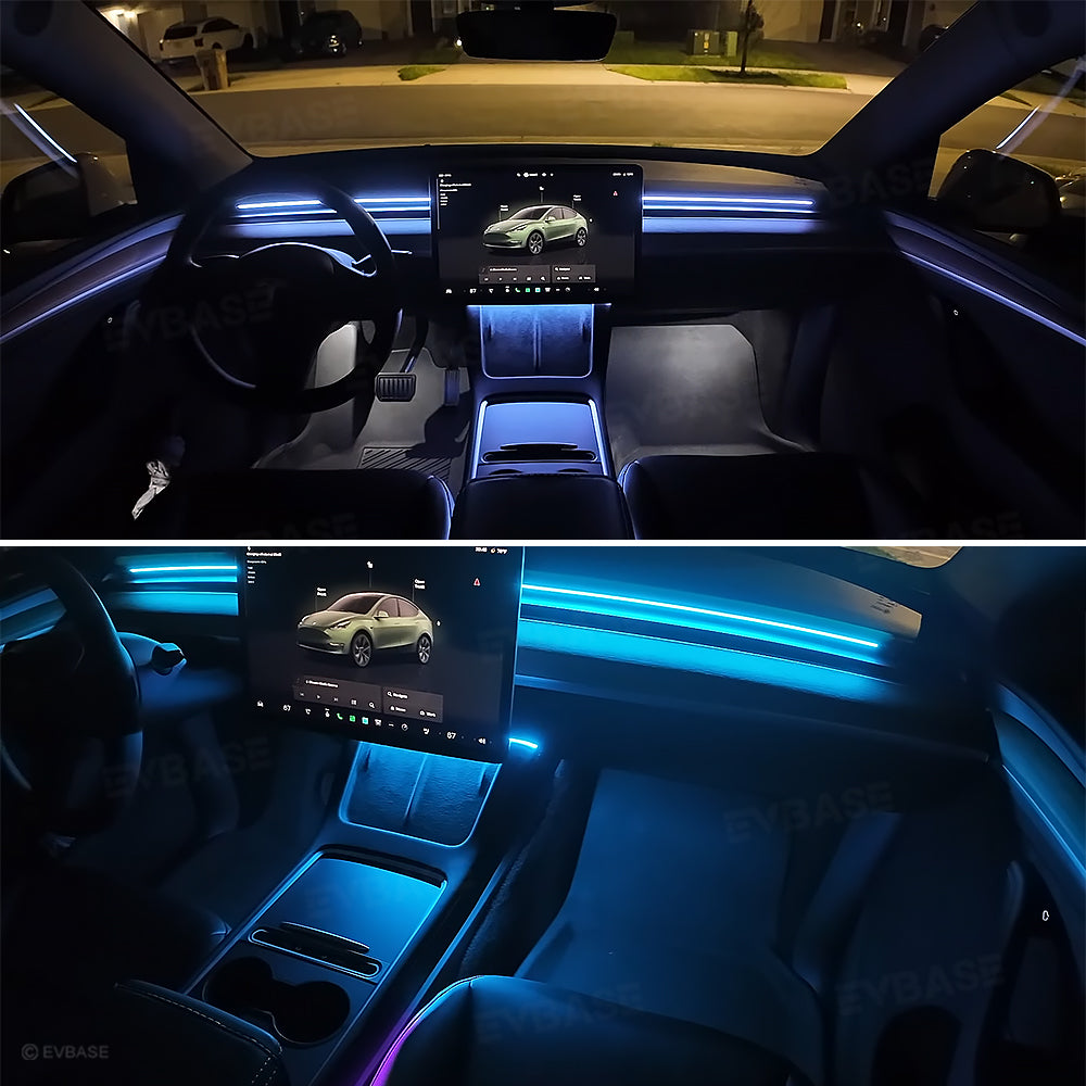 Model Y Juniper Ambient Lighting Kits Center Console Dashboard RGB LED Strip