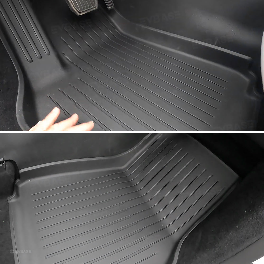 Tesla Model Y Juniper Floor Mat TPE Anti-Slip Trunk Mat Cargo Liner Back Seat Cover All Weather Protection