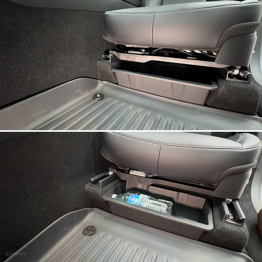 Model Y Juniper Underseat Storage Box Tesla Organizer Hidden Silicone Tray