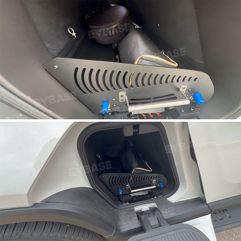 R1T Gear Tunnel Slide Tray Cargo Slide Out Shelf Drawer for Rivian Off-Road/Overland Adventures