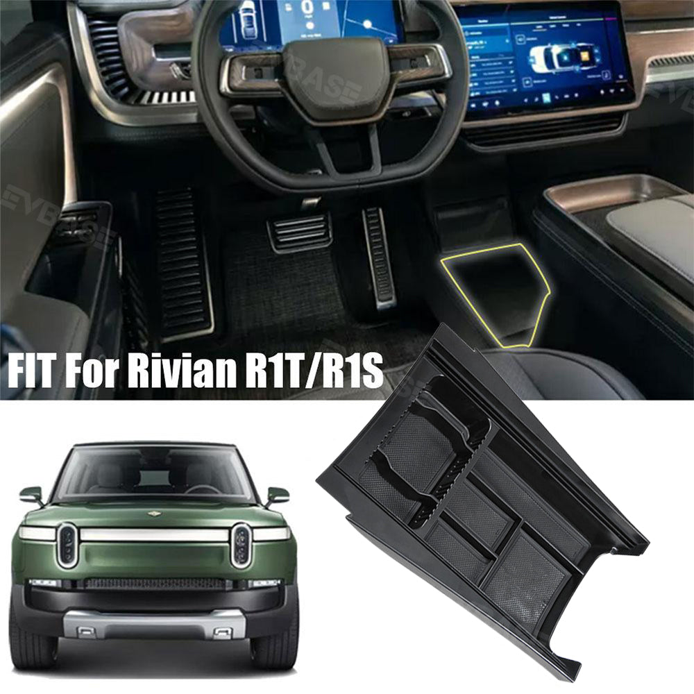 Updated Center Console Tray for R1T/R1S Lower Center Console Hidden Organizer Storage Box for Rivian