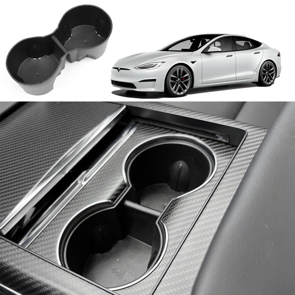 EVBASE Tesla Model X S Premium Center Console Cup Holder Insert