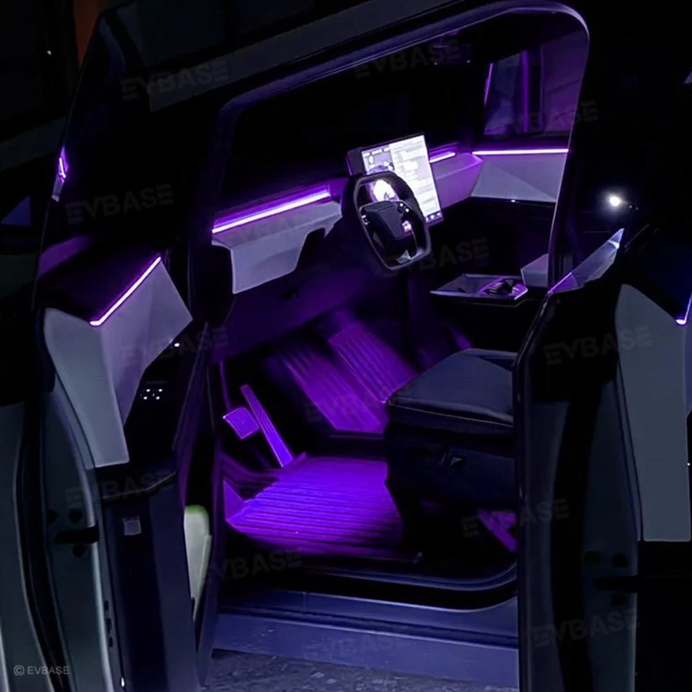 Cybertruck Footwell Lights RGB Ambient Lighting LED Interior Lights with Factory Screen Control