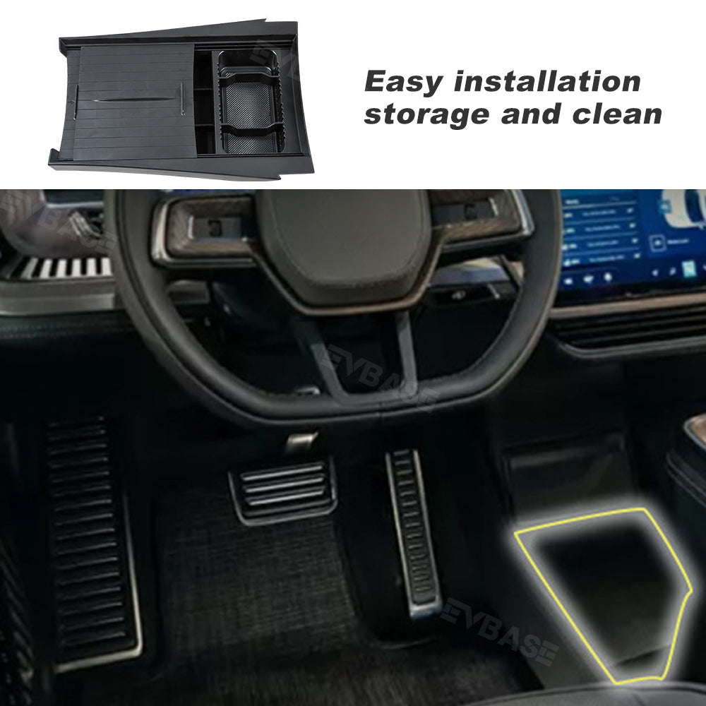 Updated Center Console Tray for R1T/R1S Lower Center Console Hidden Organizer Storage Box for Rivian
