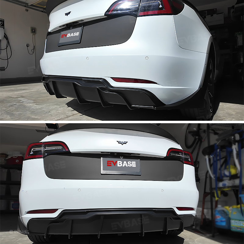 Tesla Model 3 Y Rear Bumper Lip ABS Sport Body Kit Wing Spoiler Diffuser Replacement F Style Model 3 Highland