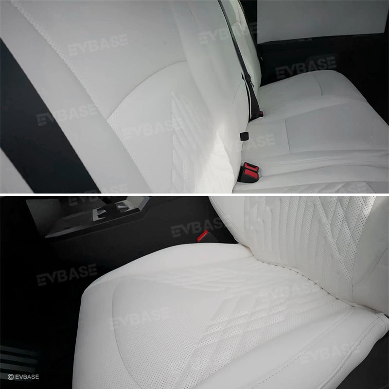 Tesla Cybertruck Custom Seat Covers NAPPA Leather Seat Protector All Set Gen 3.0 With Musk's Rocket Spirit