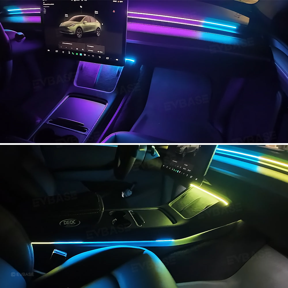 Model Y Juniper Ambient Lighting Kits Center Console Dashboard RGB LED Strip