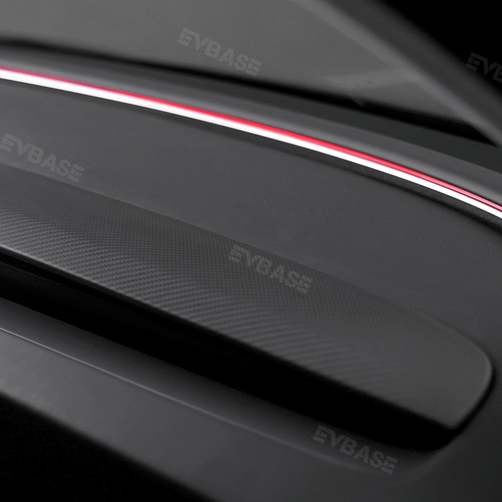 EVBASE Real Carbon Fiber Tesla Dashboard Front Door Cover Trim para el modelo 3 Y