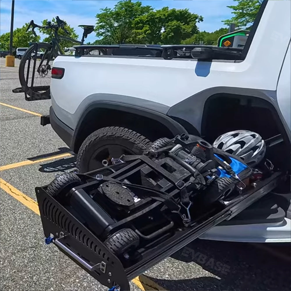 R1T Gear Tunnel Slide Tray Cargo Slide Out Shelf Drawer for Rivian Off-Road/Overland Adventures
