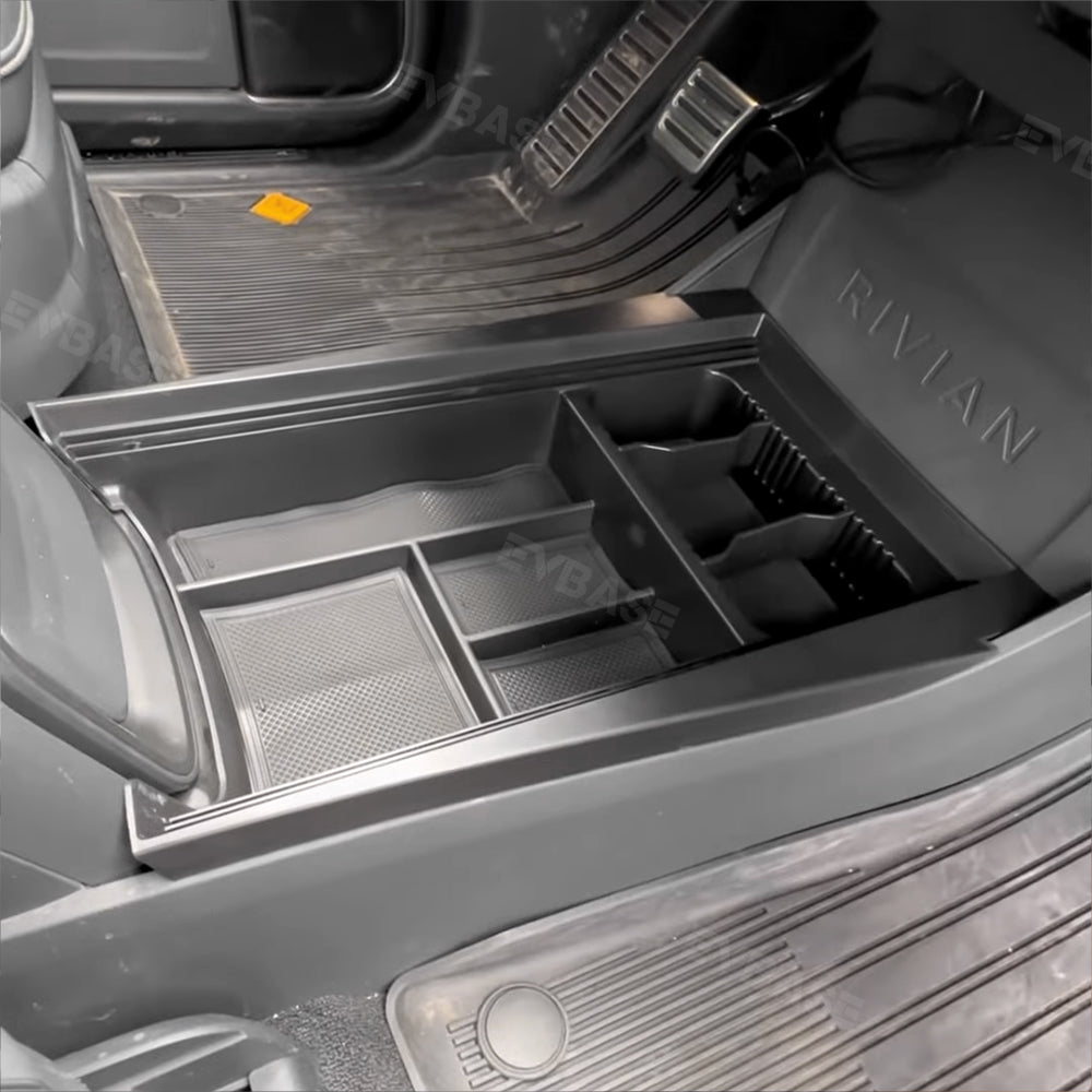 Updated Center Console Tray for R1T/R1S Lower Center Console Hidden Organizer Storage Box for Rivian