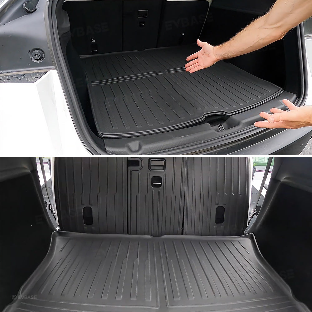 Tesla Model Y Juniper Floor Mat TPE Anti-Slip Trunk Mat Cargo Liner Back Seat Cover All Weather Protection