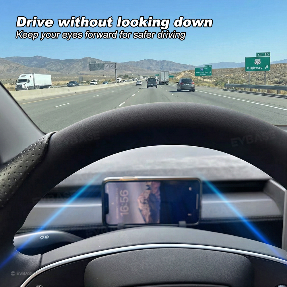 Model Y Juniper/ 3 Highland Steering Wheel Phone Mount Silicone Phone Holder for Tesla