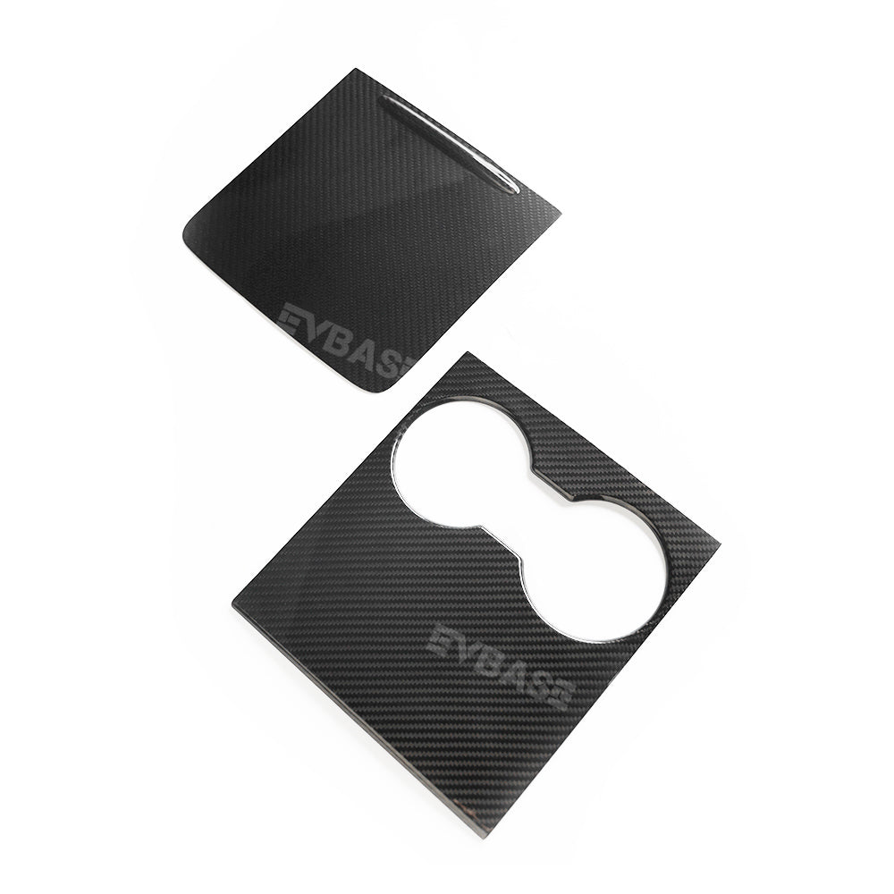 EVbase Real Carbon Fiber Tesla Center Console Trim Panel Cover For Model 3 Y