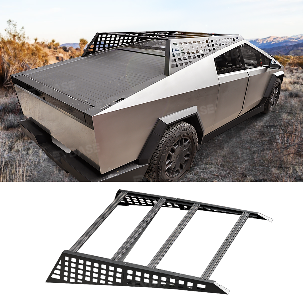 Cybertruck Roof Platform Cargo Rack System 2.0 With Molle Panel for Tesla Cybertruck Exterior Accessories EVBASE